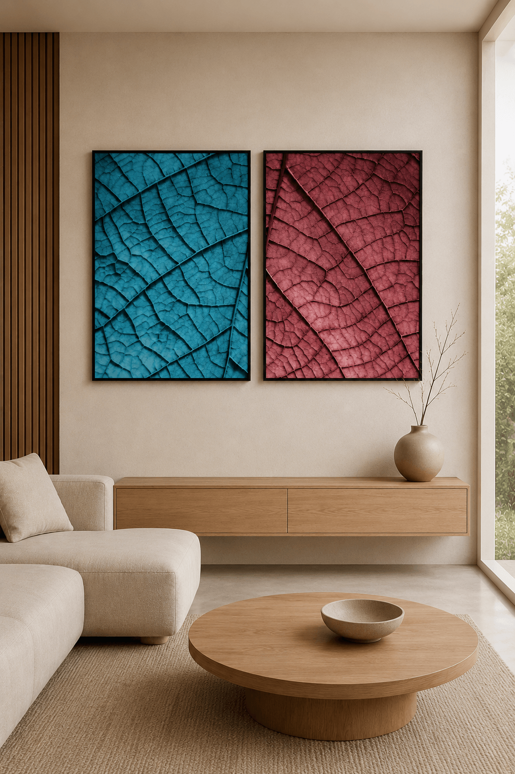 KIT 2 QUADROS DECORATIVOS - COLOR LEAF